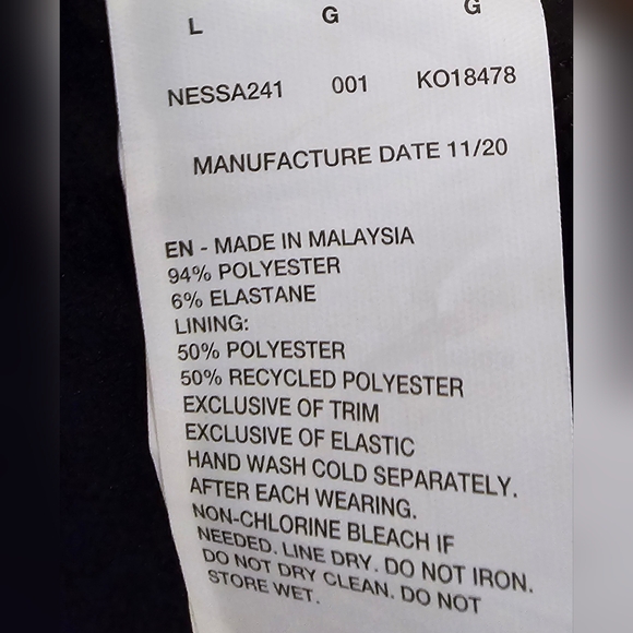 Nike Tankini Bathing Suit Top NWT Black, Gray, White Size Large - Picture 5 of 6